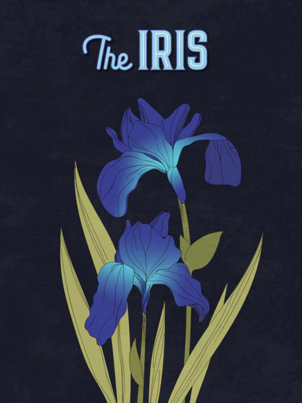 Deep Blue Iris Poster Wall Art