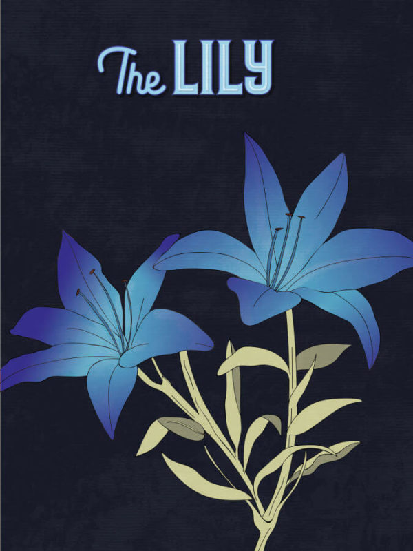 Deep Blue Lily Poster Wall Art
