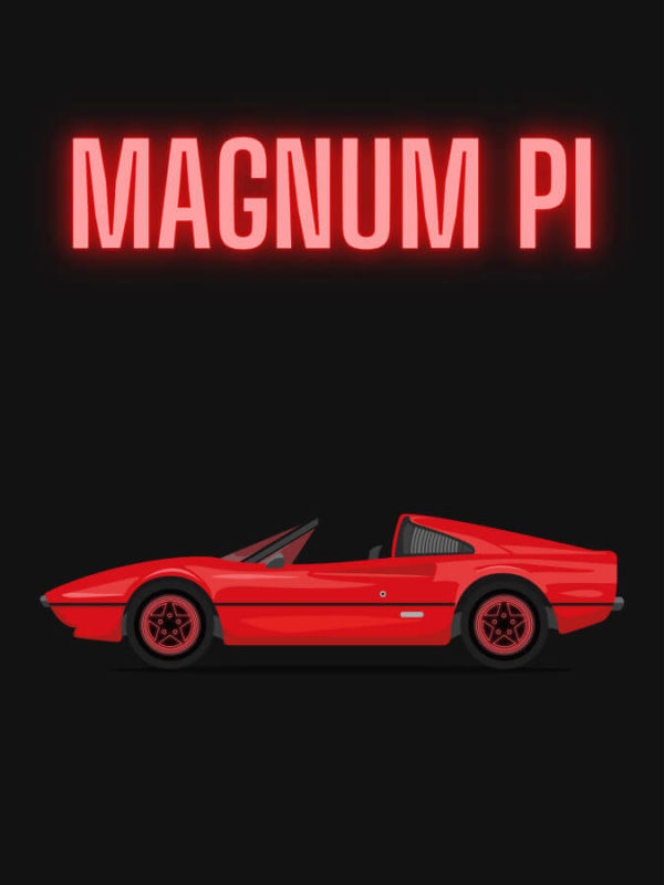 Ferrari 308 GTS Quattrovalvole Magnum Pi Black Background
