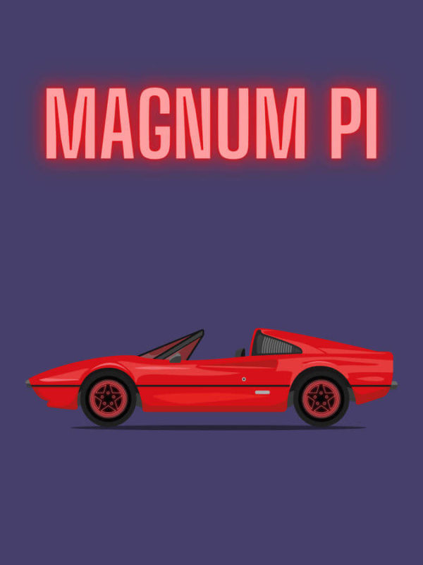 Ferrari 308 GTS Quattrovalvole Magnum Pi Purple Background