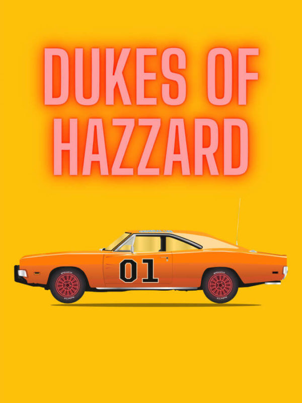General Lee Dukes Of Hazzard Yellow Background