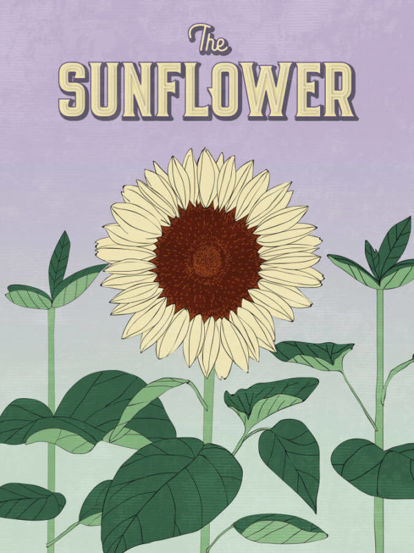 Pale Lilac Sunflower Poster Wall Art