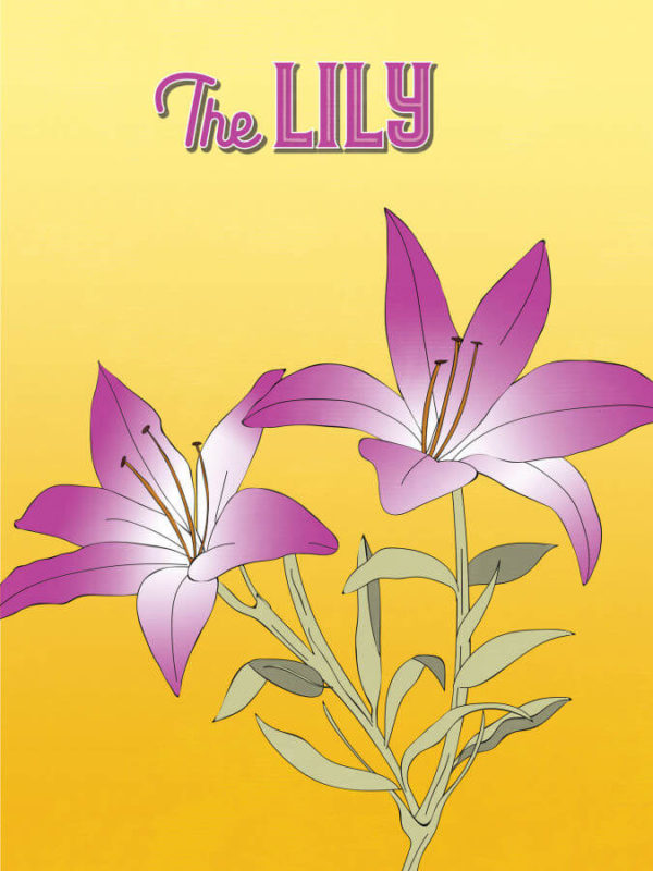 Purple Gold Lily Poster Wall Art