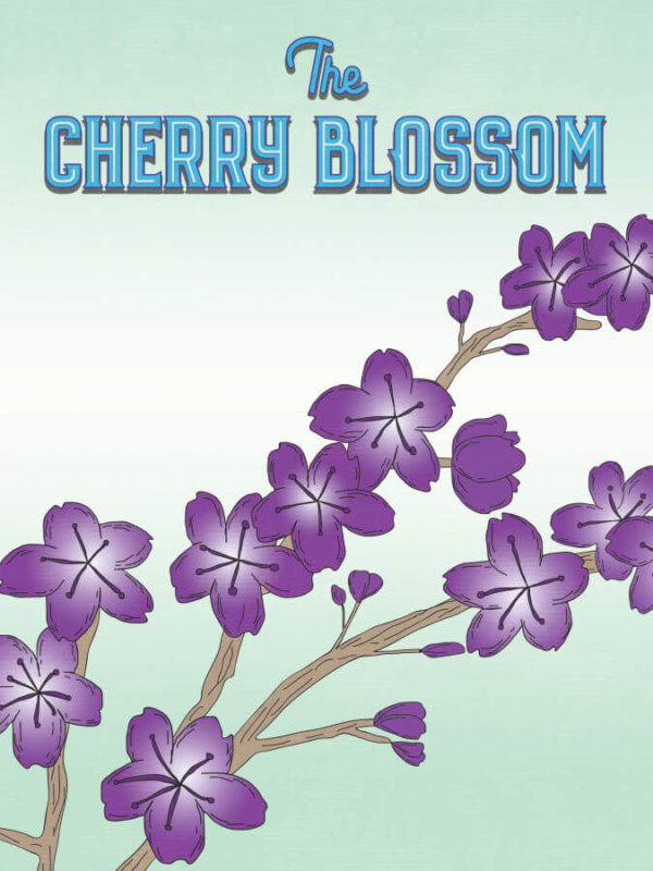 Strong Purple Cherry Blossom Poster Wall Art