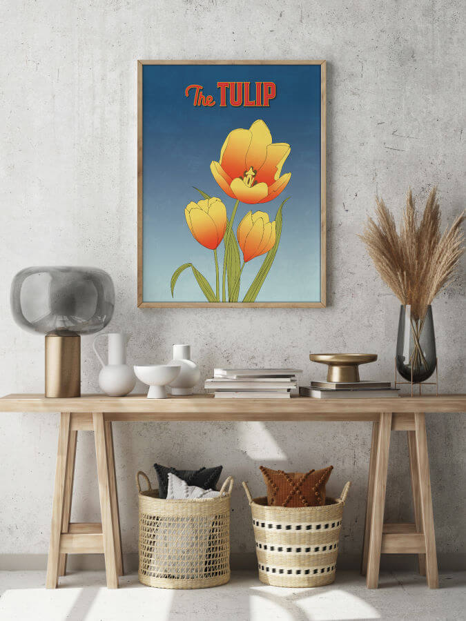 Tulip Flower Poster Wall Art