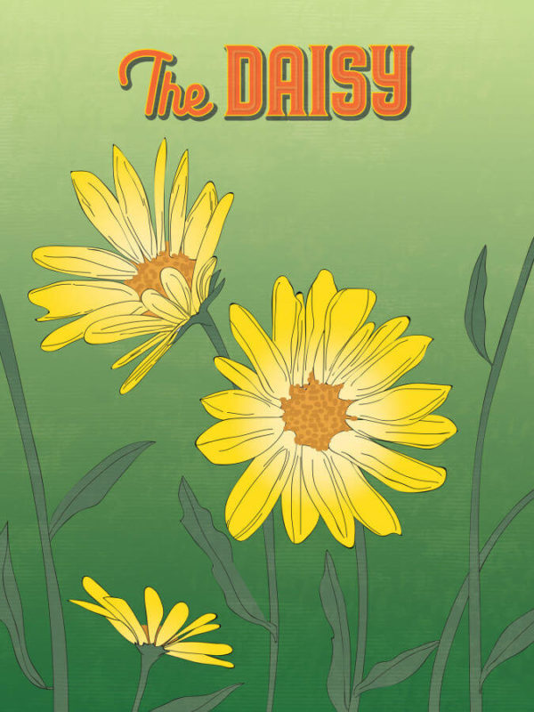 Warm Yellow Daisy Flower Poster Wall Art
