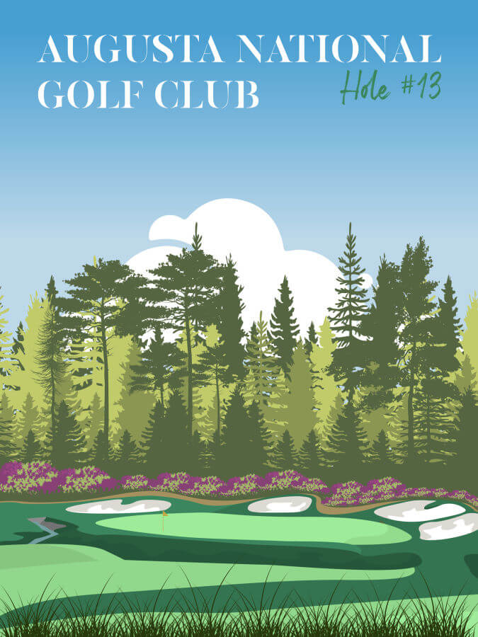 Augusta National Golf Club 13th Hole Poster