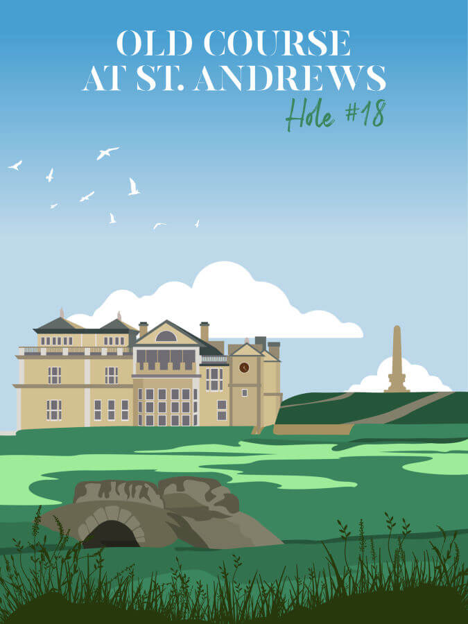 Old Course at St Andrews 18th Hole Poster