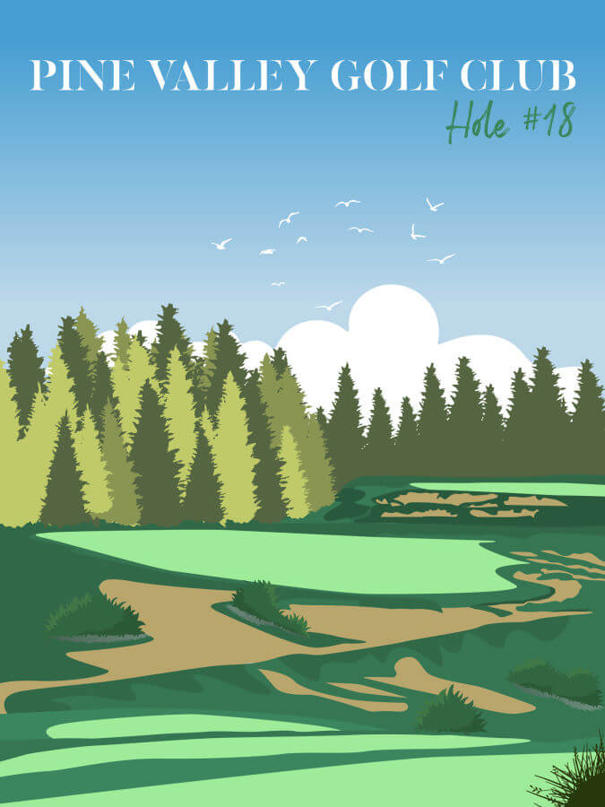 Pine Valley Golf Club 18th Hole Poster