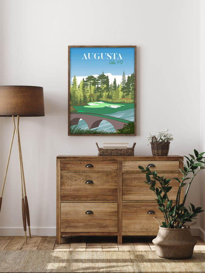 Augusta 12th Hole Golf Poster