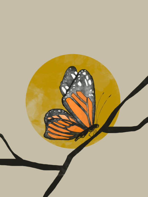 Butterfly Sun Original Abstract Poster