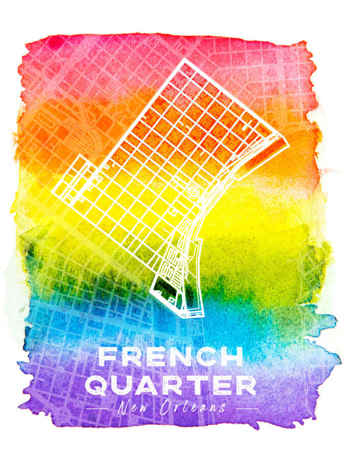 French Quarter Map Poster