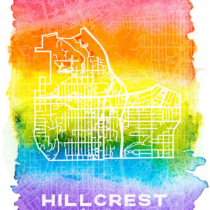Hillcrest San Diego LGBTQ Map Poster