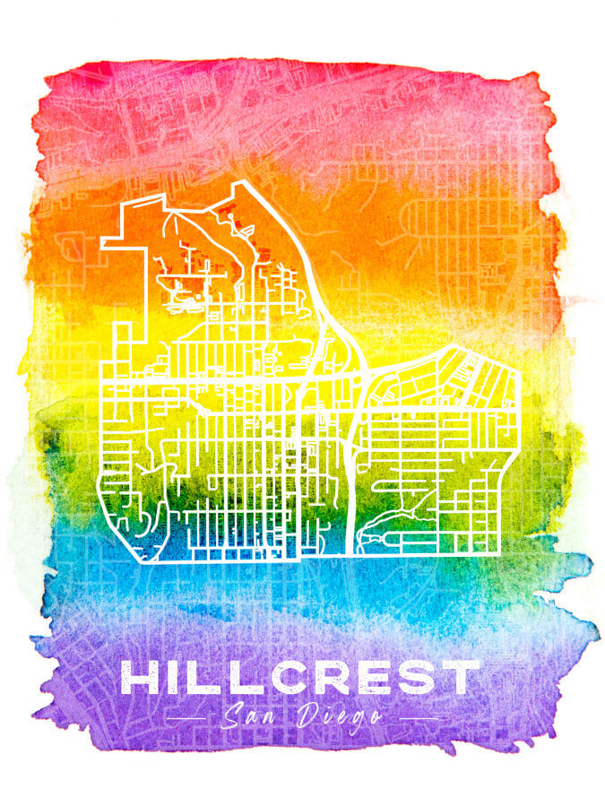 Hillcrest Map Poster