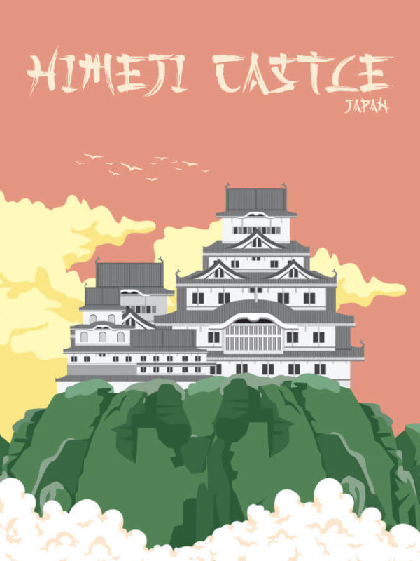 Himeji Castle Poster Warm