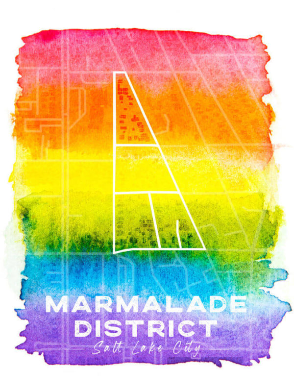 Marmalade District Salt Lake City LGBTQ Map Poster