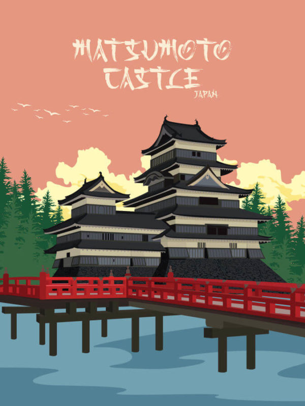 Matsumoto Castle Poster Warm