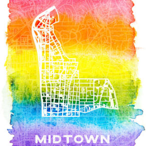 Midtown Atlanta LGBTQ Map Poster