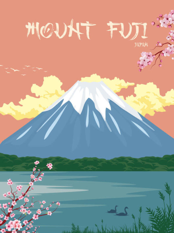 Mount Fuji Poster Warm