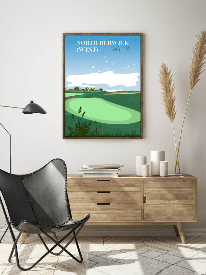 North Berwick West 13th Hole Golf Poster