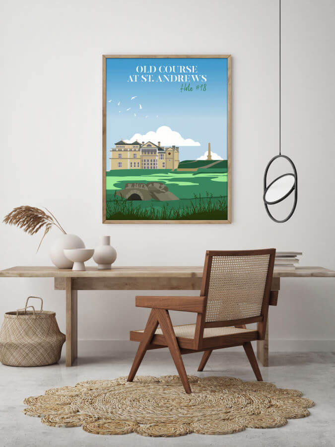 Old Course At St Andrews 18th Hole Golf Poster