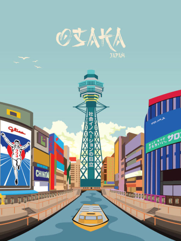 Osaka Dotonbori Canal Poster Cool