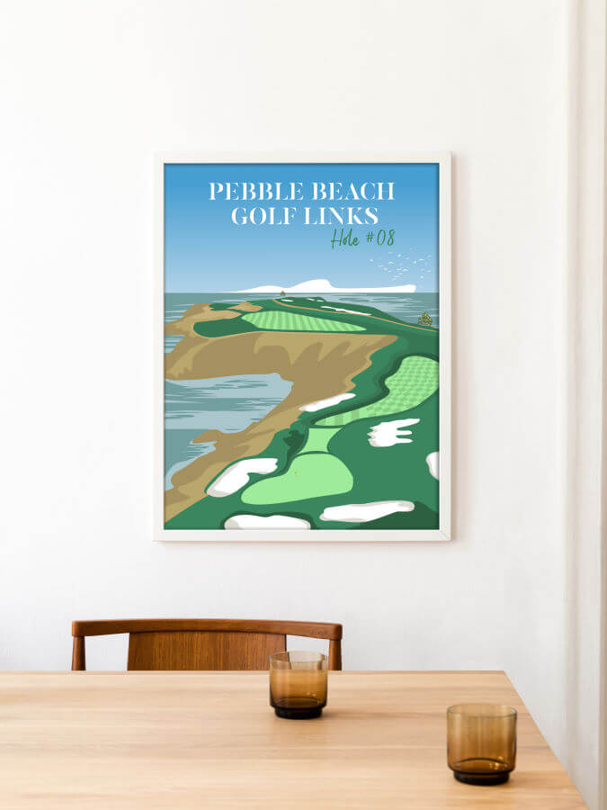 Pebble Beach Golf Links 8th Hole Golf Poster