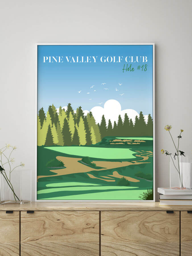Pine Valley Golf Club 18th Hole Golf Poster