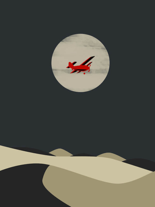 Plane Dark Abstract Poster