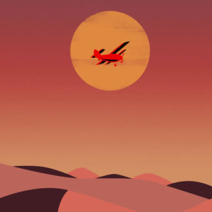 Plane Warm Abstract Poster