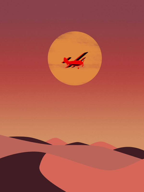 Plane Warm Abstract Poster