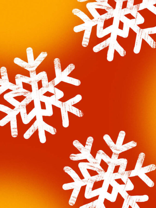 Snow Flake Warm Abstract Poster
