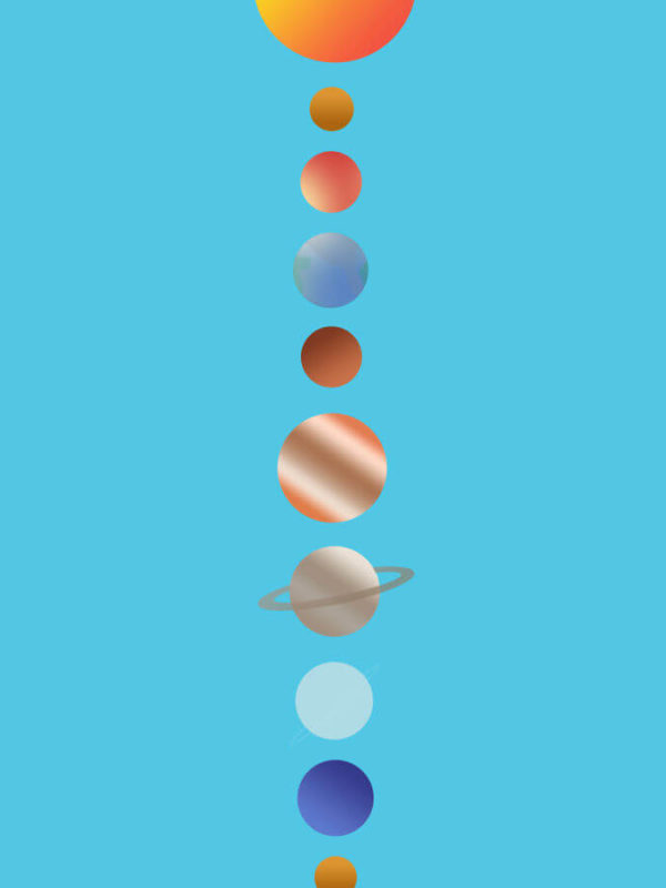 Solar System Cool Abstract Poster