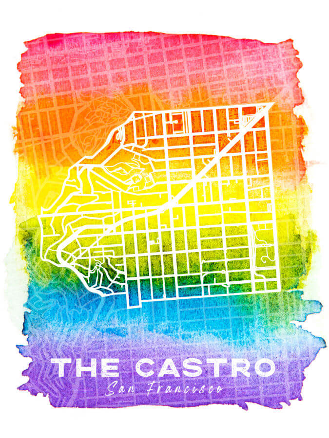 The Castro San Francisco LGBTQ Map Poster