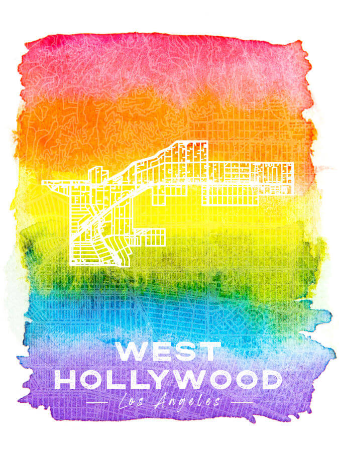 West Hollywood Map Poster