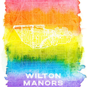 Wilton Manors Florida LGBTQ Map Poster