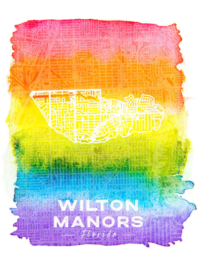 Wilton Manors Map Poster