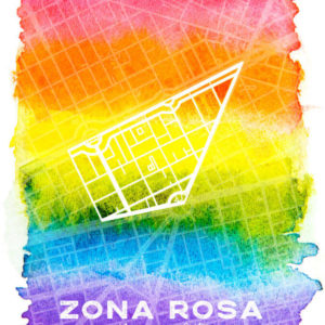 Zone Rosa Mexico City LGBTQ Map Poster