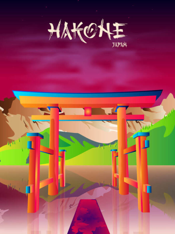 Hakone Neon Poster