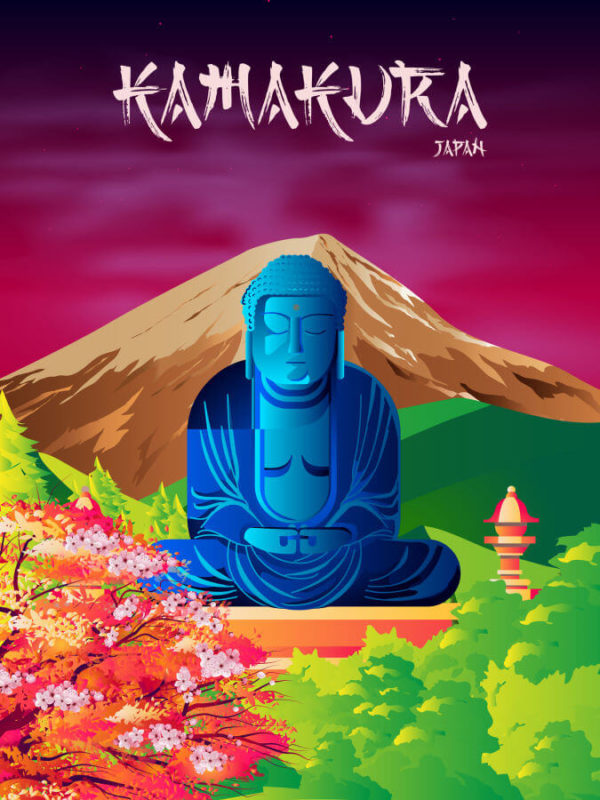 Kamakura Neon Poster