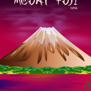 Mount Fuji Neon Poster