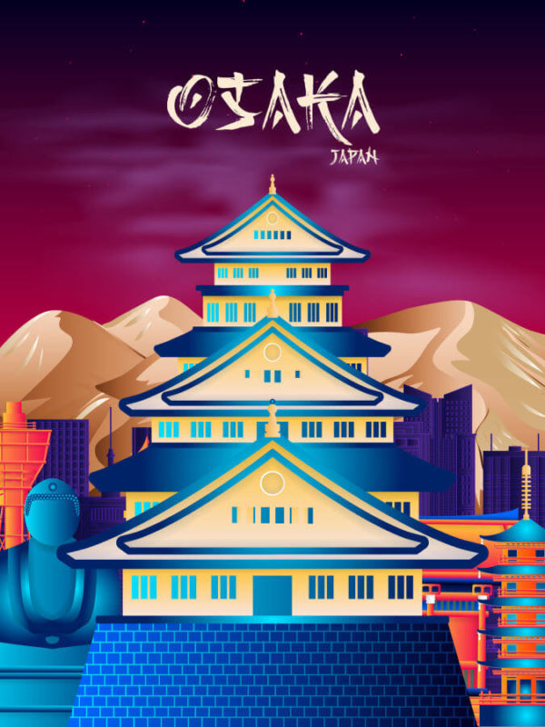 Osaka Neon Poster