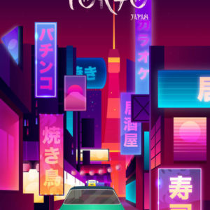 Tokyo Street Neon Poster