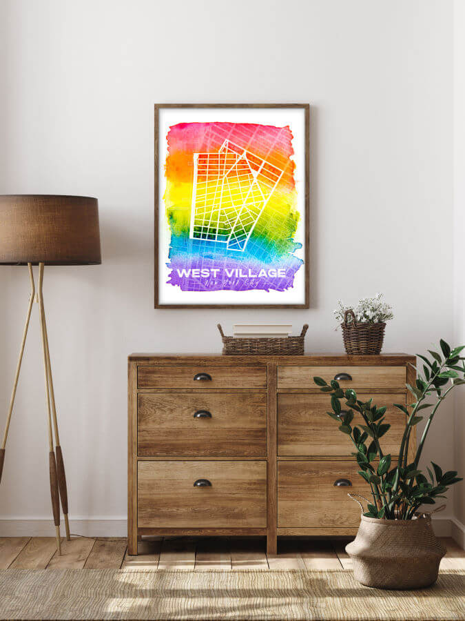 West Village New York City Map LGBTQ Poster