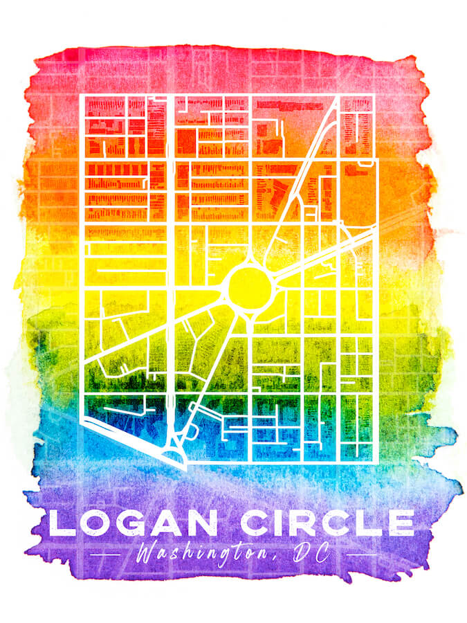 Logan Circle Map Poster