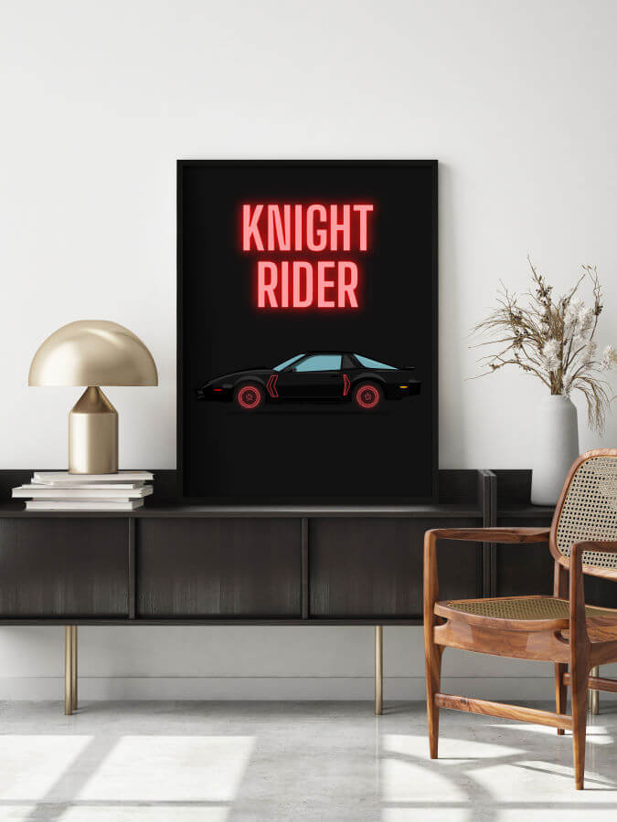 Knight Rider Black Framed Poster