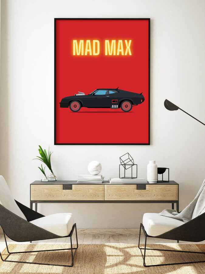 Mad Max Red Framed Poster